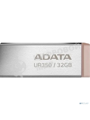 Флешка USB ADATA UR350 (UR350-32G-RSR/BG), 32G, USB 3.2, R/W 100/15, серебристый/коричневый