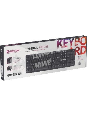 Клавиатура проводная Defender Symbol HB-559 RU USB черный