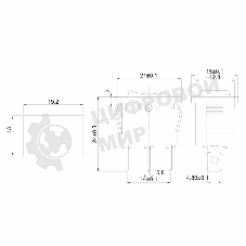 Выключатель клавишный Rexant 250V 6А (3с) ON-OFF-ON черный с нейтралью Mini
