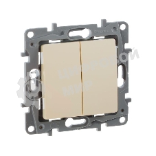 Механизм выключателя 2-кл. СП Etika 10АX безвинт. зажимы сл. кость Legrand 672302