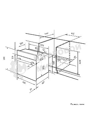 Духовой шкаф LEX EDM 4570 IX55 л, таймер, 7 функций, встраиваемый