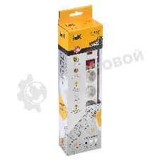 Сетевой фильтр IEK WFP10-16-05-01-N СФ-05К-выкл. 5 мест 2Р + PE/1,5 метра3х1 мм2