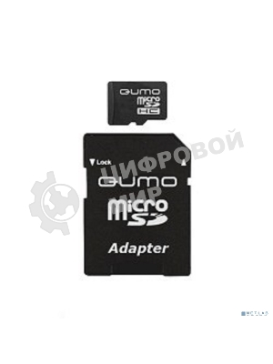 Флеш карта QUMO QM8GMICSDHC10 8Gb MicroSDHC Class 10, SD adapter