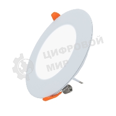 Панель светодиодная встраиваемая круглая 24Вт 230В 4000К 1920Лм 220мм белая IP20 LAMPER