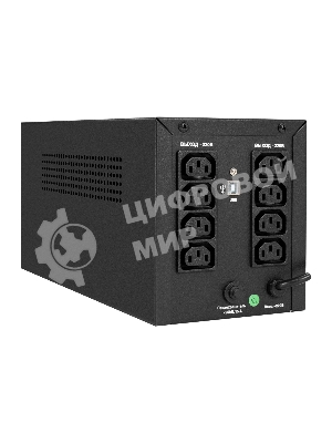 Источник бесперебойного питания ExeGate Smart LB-2200.LCD.AVR.8C13.USB (2200VA/1300W, цветной LCD, AVR, 8*C13, USB, батарея 12V 9Ah - 2 шт., металлический корпус, Black)