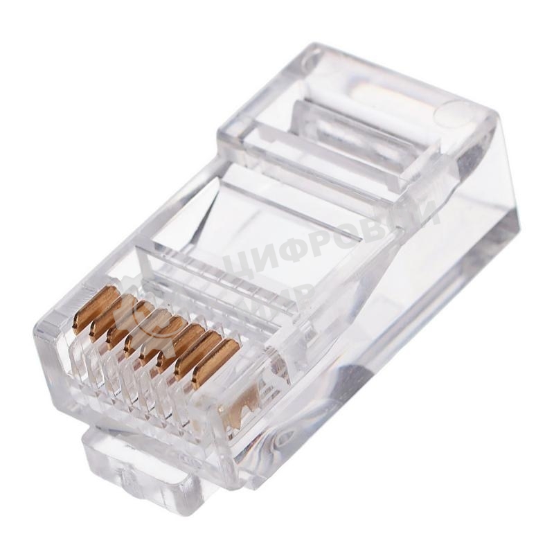 Вилка RJ-45 (8P8C) PLUG3UP6/10 универсальная cat.5e, контакты 6 микродюймов