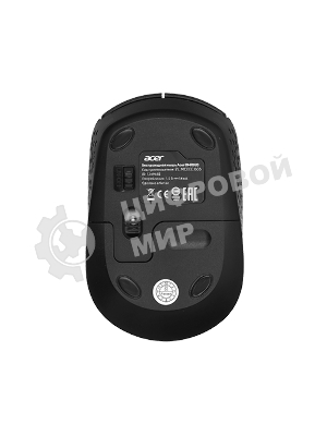 Мышь беспроводная Acer OMR020 черный, 1200 dpi, радиоканал, USB, кнопки - 3