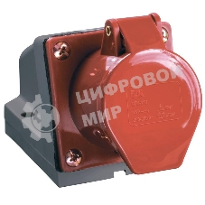 Розетка 124 стационарная 3Р+РЕ 32А 380В IP44 IEK