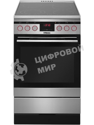 Плита электрическая Hansa FCCX58225 серебристый, конфорок 4 шт, духовка 65 л, 50 см x 85 см x 60 см