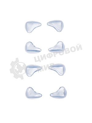 Прозрачные треугольные накладки-протекторы для мебели (3x2x1.5 см). 8 шт.