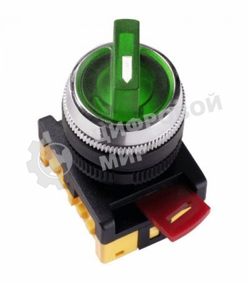 Переключатель ANCLR-22-3 на 3 фикс. полож. зел. 1з+1р IEK BSW10-ANCLR-3-K06