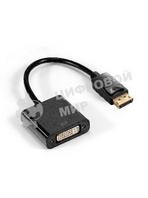 Кабель-переходник DisplayPort-DVI-D ExeGate EX-A-DPM-DVIF-0.15 (20M/29F, 0,15м, позолоченные контакты)