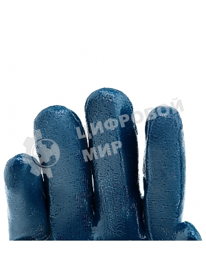 Перчатки трикотажные Сибртех с обливом из бутадиен-нитрильного каучука, манжет, M