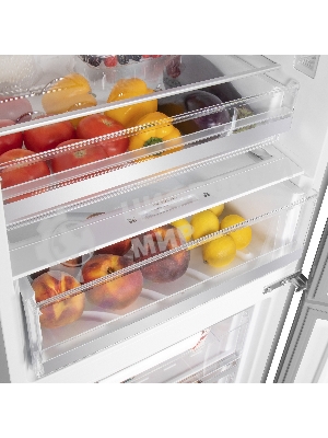 Холодильник Maunfeld MFF200NFBG бежевый двухкамерный 271/106л морозилка снизу, No Frost