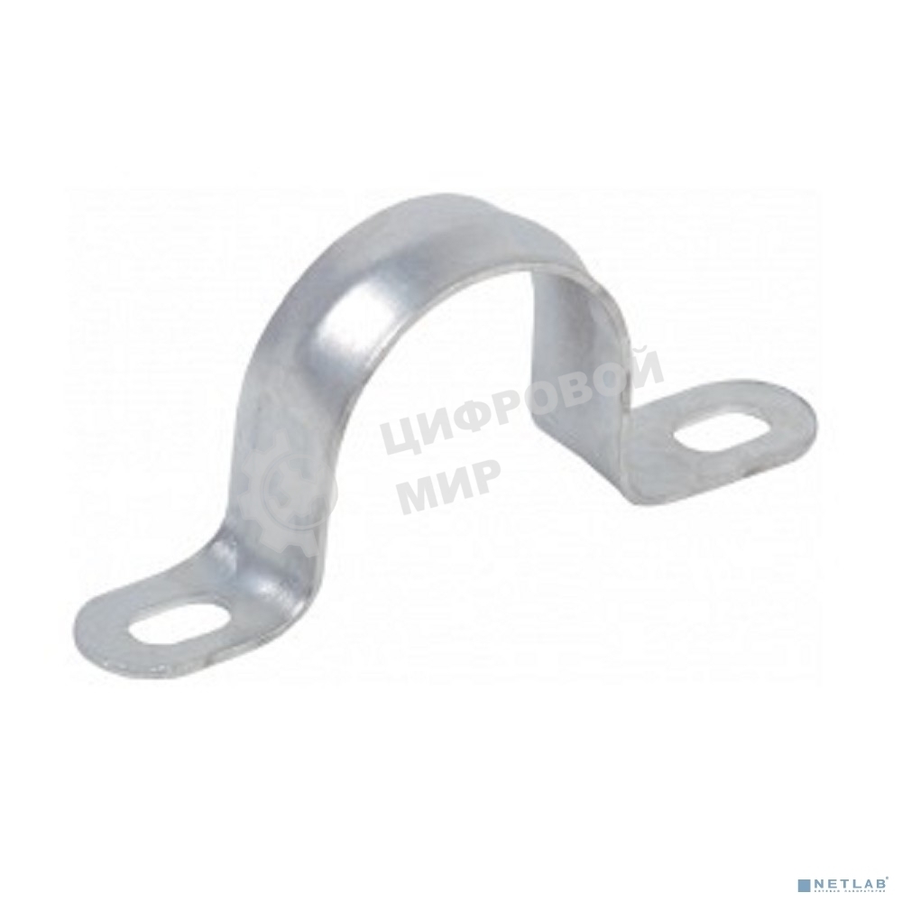 Скоба IEK металл.двухлапковая d19-20мм