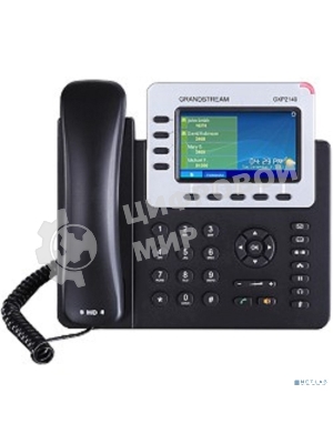 Телефон Grandstream GXP-2140, VoIP 2 Порта Ethernet 10/100/1000, 4 SIP линий, цветной TFT дисплей 480x272, HD Audio