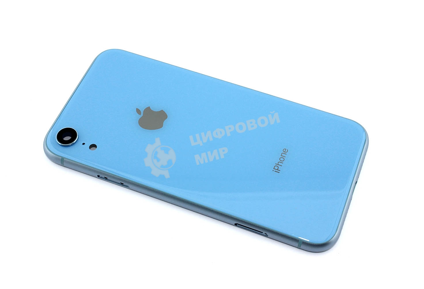 Задняя крышка (корпус) в сборе с рамкой для Apple iPhone XR blue
