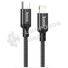 Кабель USB-C HOCO X14 Double speed Type-C - Lightning, 3A, 20W, 2 м, черный