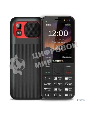 Мобильный телефон TeXet TM-315 черный-красный