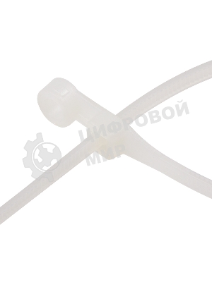 Хомут-стяжкa нейлоновая под винт Rexant 100x3,6 мм, белая, упаковка 100 шт. 07-0104