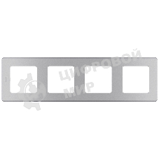 Рамка 4 поста алюминий Inspiria