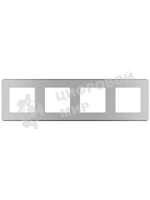 Рамка 4 поста алюминий Inspiria