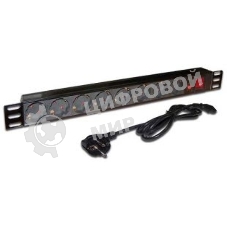 Блок распределения питания Lanmaster TWT-PDU19-10A8P-1.8 гор.размещ. 8xSchuko базовые 10A Schuko 1.8м