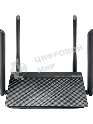 Маршрутизатор беспроводной Asus RT-AC1200 10/100BASE-TX черный (Dual Band)