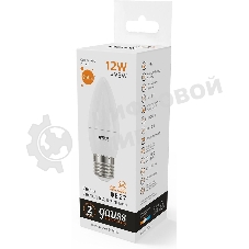 Лампа светодиодная Gauss Elementary 30212 12Вт цок.: E27 свеча 220B 3000K св. свеч. белый теп. (упак.: 10 шт)