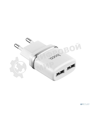 Сетевое зарядное устройство C12 Smart dual USB charger, белый