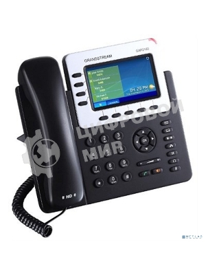 Телефон Grandstream GXP-2140, VoIP 2 Порта Ethernet 10/100/1000, 4 SIP линий, цветной TFT дисплей 480x272, HD Audio