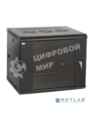 Шкаф ITK LINEA W 9U 600x450 мм дверь стекло, RAL9005