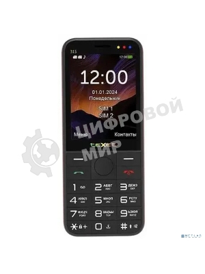 Мобильный телефон TeXet TM-315 черный-красный