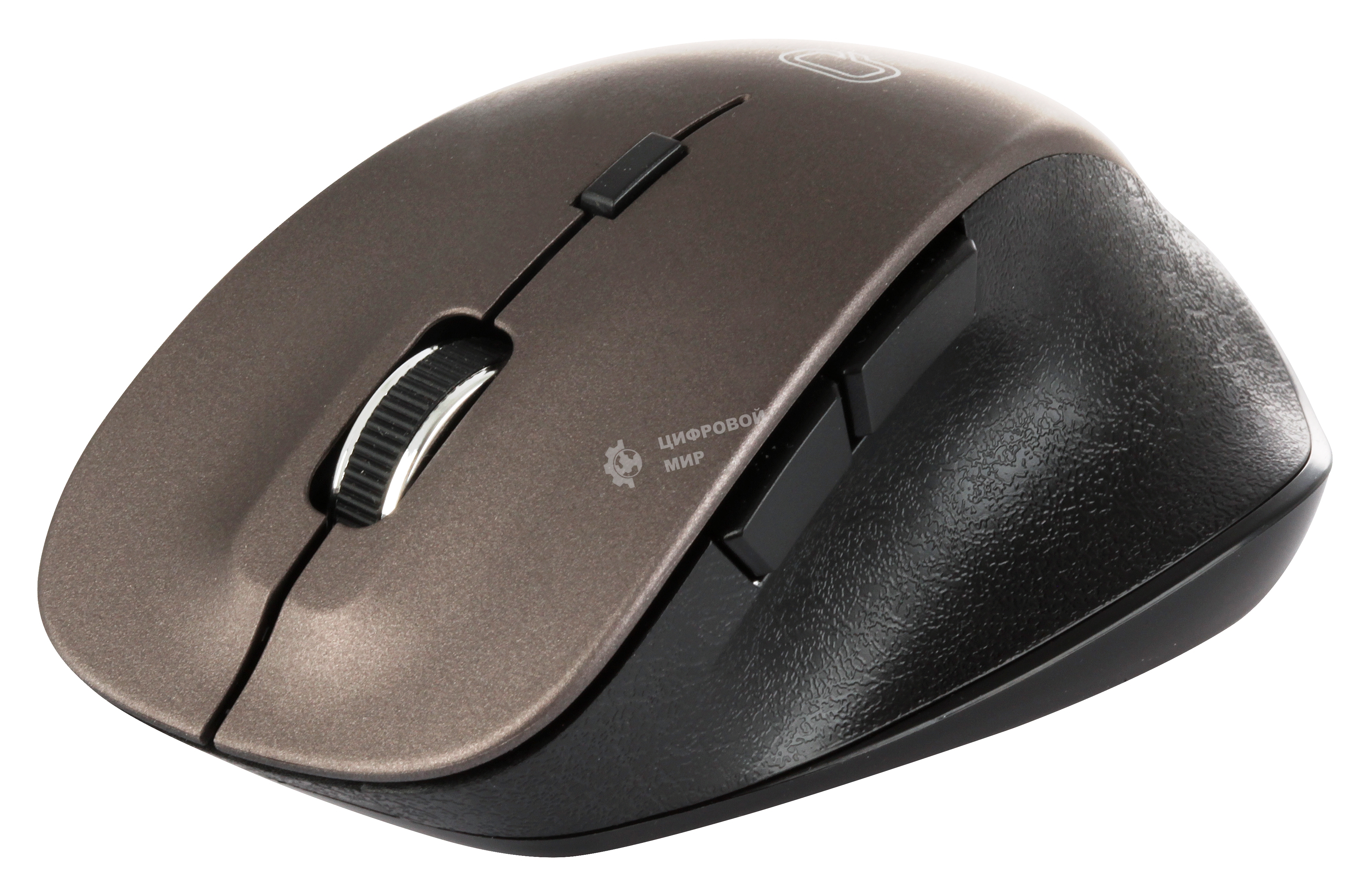 Мышь беспроводная Qumo Office Elite M55 коричневый, 2400 dpi, радиоканал, USB, кнопки - 6