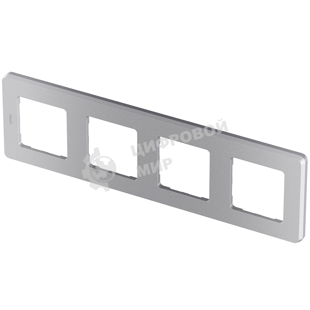 Рамка 4 поста алюминий Inspiria