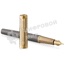 Ручка перьевая Parker Ingenuity Pioneers F571 (2200949) Arrow Grey GT, F, подарочная коробка