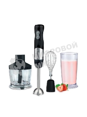 Блендер Vitek VT-3411 ST (стальной, 800 Вт, 6 скоростей, измельчитель 500 мл, стакан 600 мл, управление механическое)