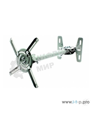 Кронштейн Wize WPB-W белый Потолочные, Макс. крепежное расстояние 260х260, макс. вес нагрузки 12 кг, Наклон,поворот °+/-15, расстояние от стены/потолка 43-64 см