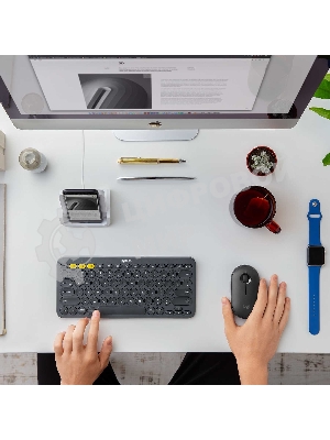 Мышь беспроводная Logitech Pebble M350 графитовый, 1000 dpi, радиоканал, Bluetooth, USB, кнопки - 3