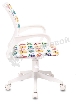 Кресло Бюрократ BuroKIDS 1 W белый, ткань, 120 кг