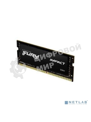 Оперативная память Kingston Fury Impact, DDR4, 8GB (1x8GB), 3200MHz, CL20, SO-DIMM