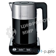 Чайник электрический Bosch TWK8613 1.5 л, 2400 Вт, черный/серебристый (корпус: нержавеющая сталь)