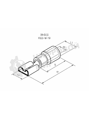 Клемма плоская Rexant изолированная гнездо 5.6 мм 1.5-2.5 мм² (РПи-м 2.5-(4.8)/РПИм 2-5)