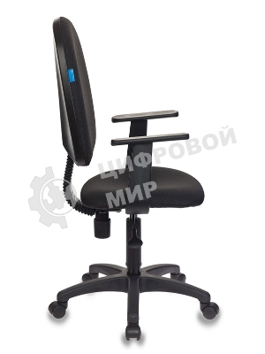 Кресло Бюрократ CH-1300/T-15-21 черный, экокожа, 120 кг, механизм качания