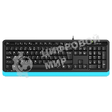 Клавиатура проводная A4Tech Fstyler FKS10, USB, черный/синий