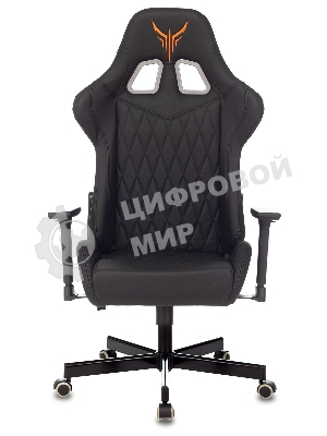 Кресло Knight ARMOR черный, экокожа, 120 кг, механизм качания