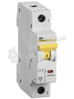 Выключатель автоматический однополюсный ВА47-60M 1Р 10А 6кА С MVA31-1-010-C IEK