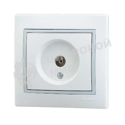 Розетка телевизионная СП Мира оконечная белый/сер. Lezard 701-0215-130