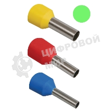 Наконечник-гильза изол. Е6018 (уп. 100 шт) IEK UGN10-006-06-18