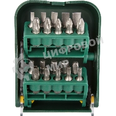 Набор KRAFTOOL Биты в мобильном бит-боксе с клипсой, Cr-V, 25мм, 21 предмет